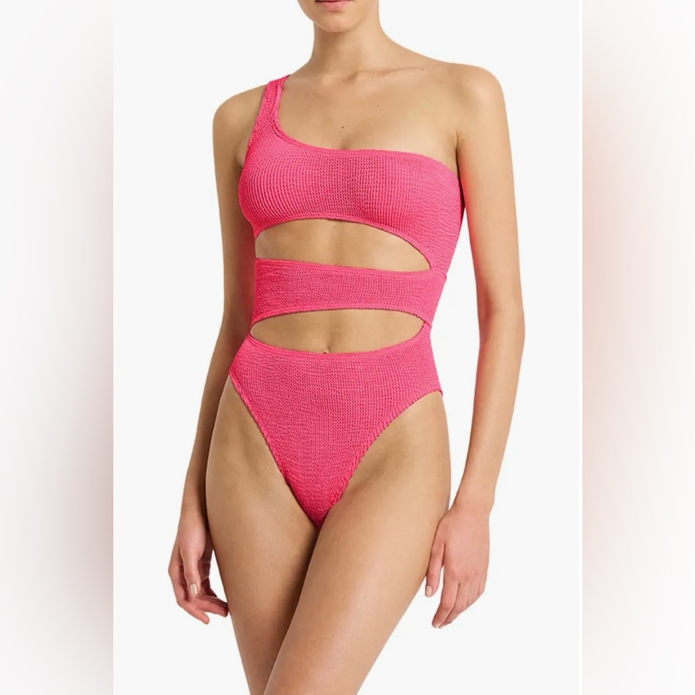NWT Bondeye One piece suit in hot pink! It is one size but fits a small best!